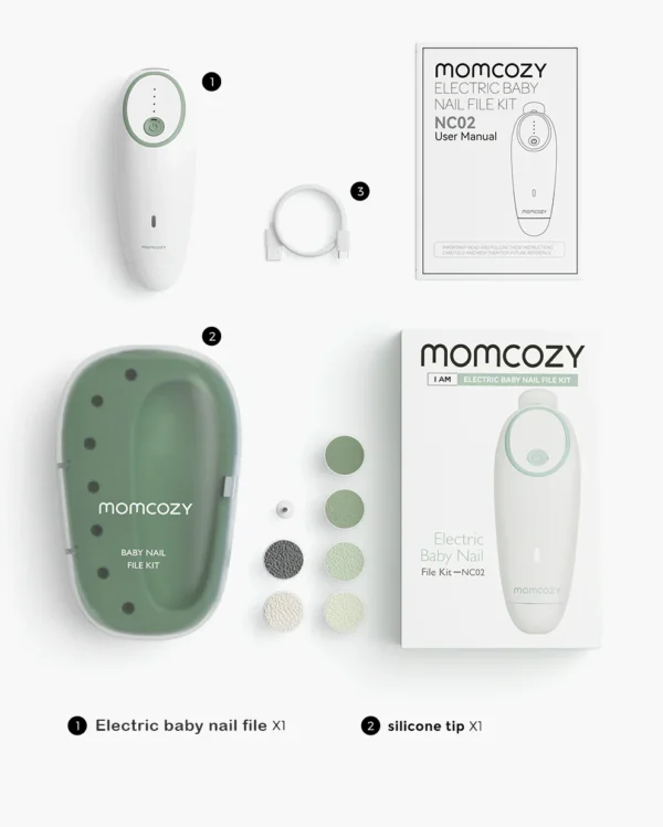 Momcozy NC02 – Prerës Elektrik për Thonjtë e Bebes (Low Noise) (Kopje)