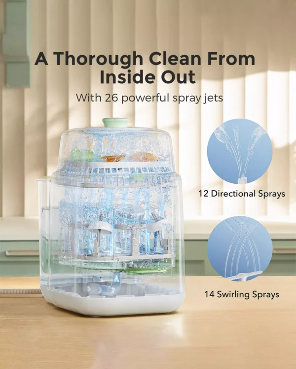 Momcozy KleanPal Pro – Pastrues dhe Sterilizues Automatik për Shishe