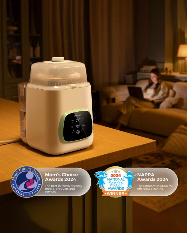 Momcozy KleanPal Pro – Pastrues dhe Sterilizues Automatik për Shishe