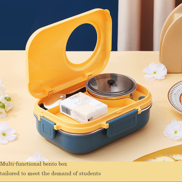 Kuti Ushqimi për Fëmijë me 2 Ndarje – Kapak i Sigurt & Dizajn Praktik