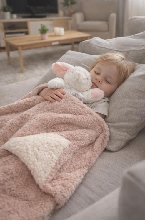 Batanije Reversible për Bebë me Lepurush – e Butë dhe Ngrohtë - Figura 3